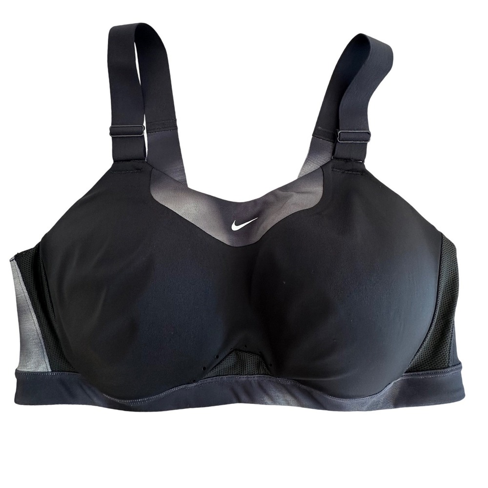 Nike Alpha Sports Bra Women XXL Black High Support Adjustable Activewear Gym NWT